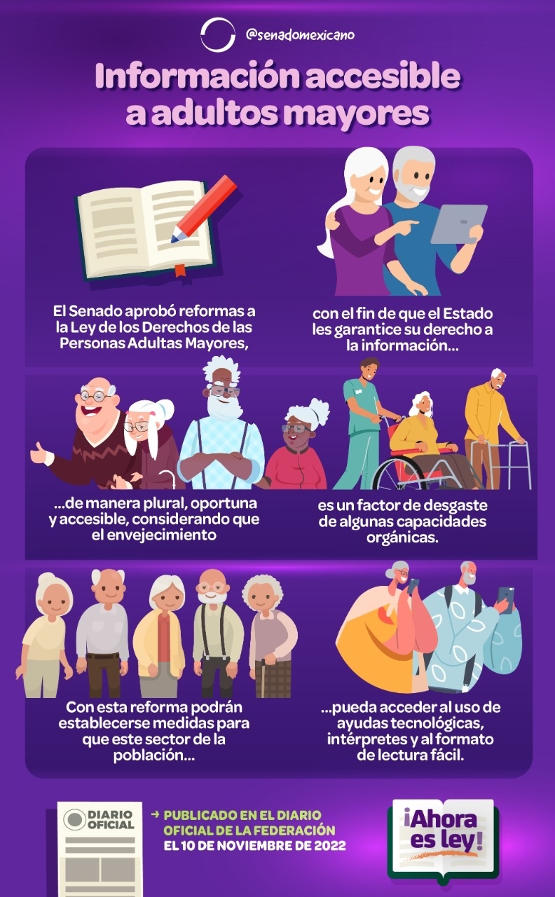 Información accesible para adultos mayores