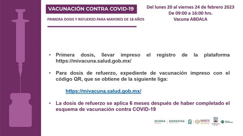 Morelos: continúa vacunación contra Covid en menores de 5 a 11 años