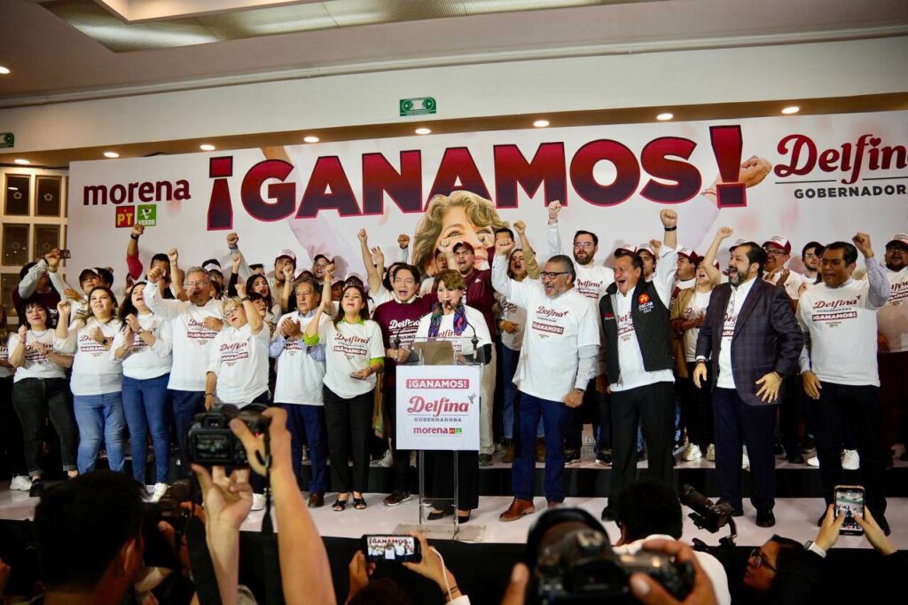 Delfina Gómez virtual ganadora en el Edoméx