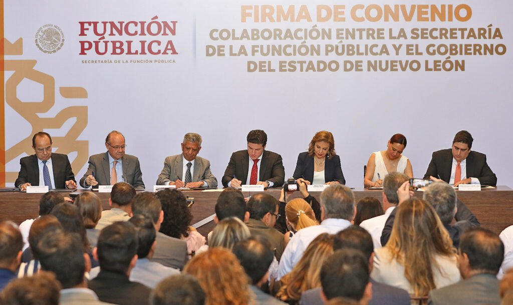 Firman Convenio de Colaboración NL y Secretaría de la Función Pública