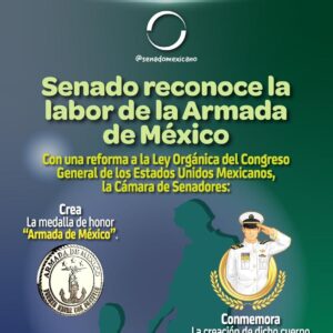 El Senado reconoce la labor de la Armada de México