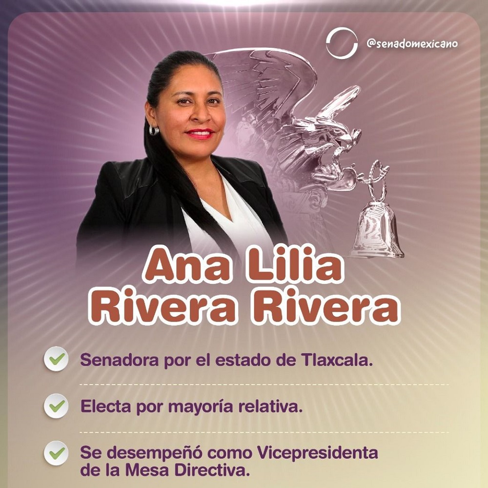 Ana Lilia Rivera, presidenta de la Mesa Directiva del Senado