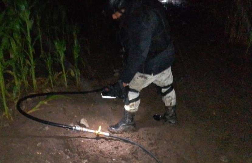 GN localiza toma clandestina de huachicol en Tlalhuelilpan