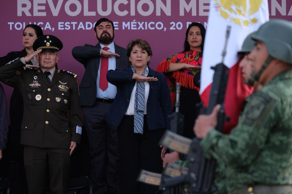 Encabeza Delfina Gómez ceremonia por Aniversario de La Revolución Mexicana 2