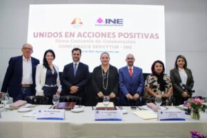 Firman INE y Concanaco convenio para promover voto informado