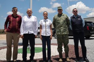 Visita Claudia Sheinbaum centro aduanero en Nuevo Laredo