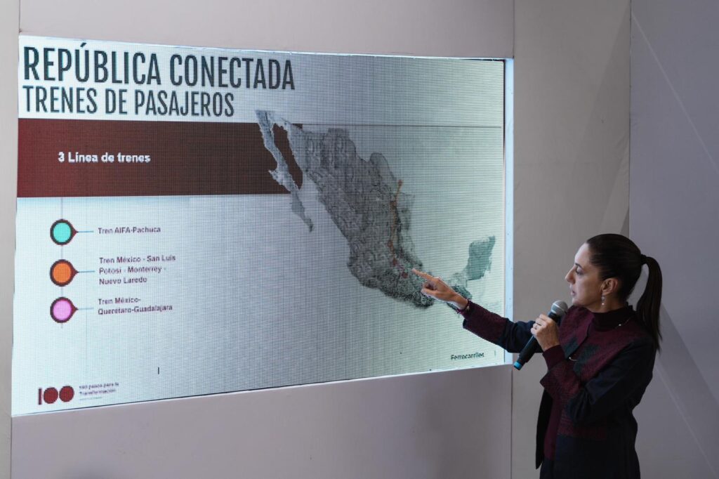 Sheinbaum presenta nuevas rutas de Tren de Pasajeros para México