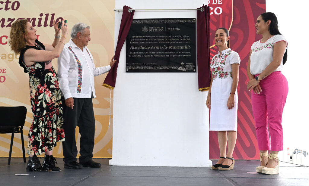 AMLO inaugura en Colima acueducto Armería-Manzanillo