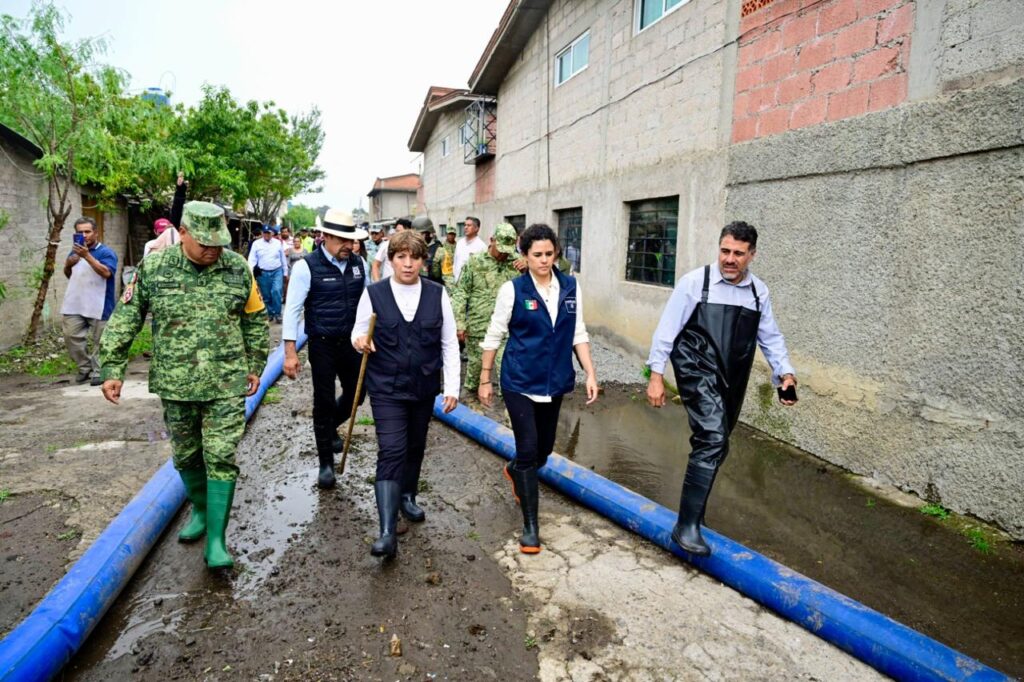 Gobiernos Federal y del Edoméx supervisan las obras del Colector Solidaridad en Chalco