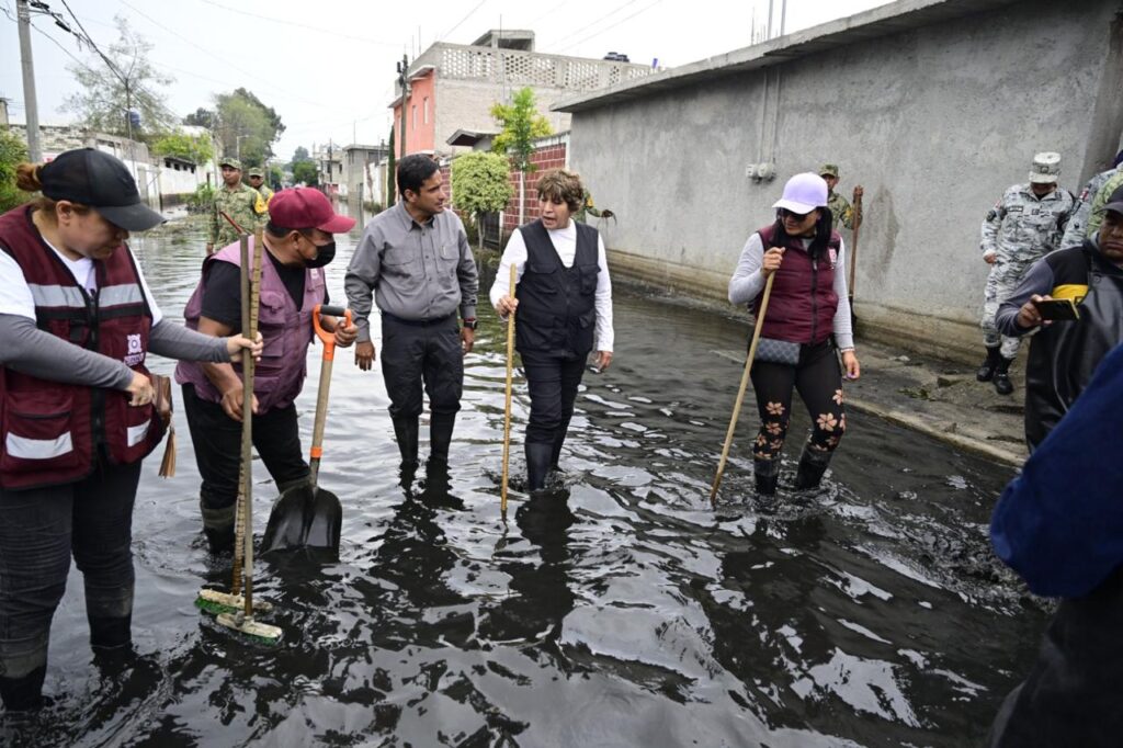 Gobiernos Federal y del Edoméx supervisan las obras del Colector Solidaridad en Chalco