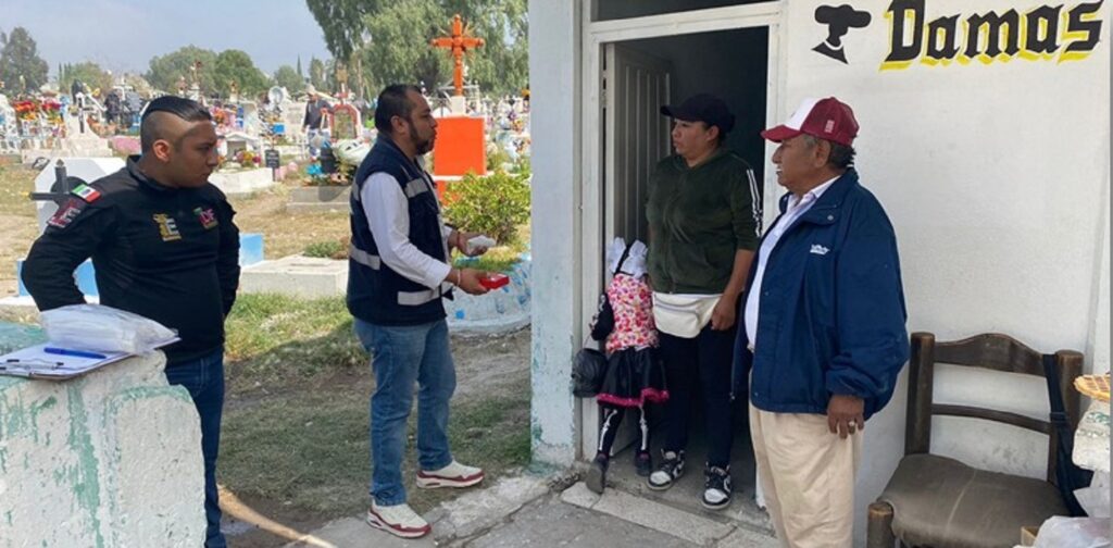 Supervisión sanitaria en panteones del Edoméx por Día de Muertos