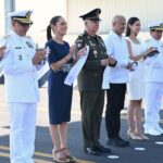 Sheinbaum conmemora el 199 aniversario de la Independencia en el mar