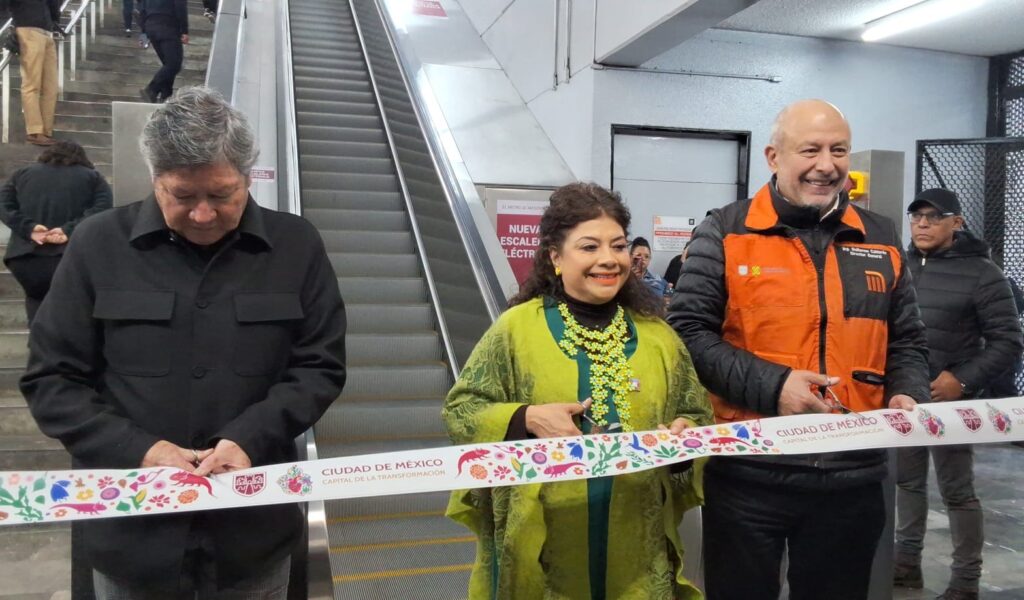 Inaugura 18 escaleras eléctricas renovadas en la estación Puebla del Metro