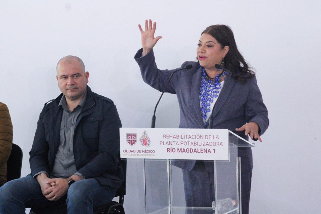 Clara Brugada entrega rehabilitación de Planta Potabilizadora Río Magdalena 1