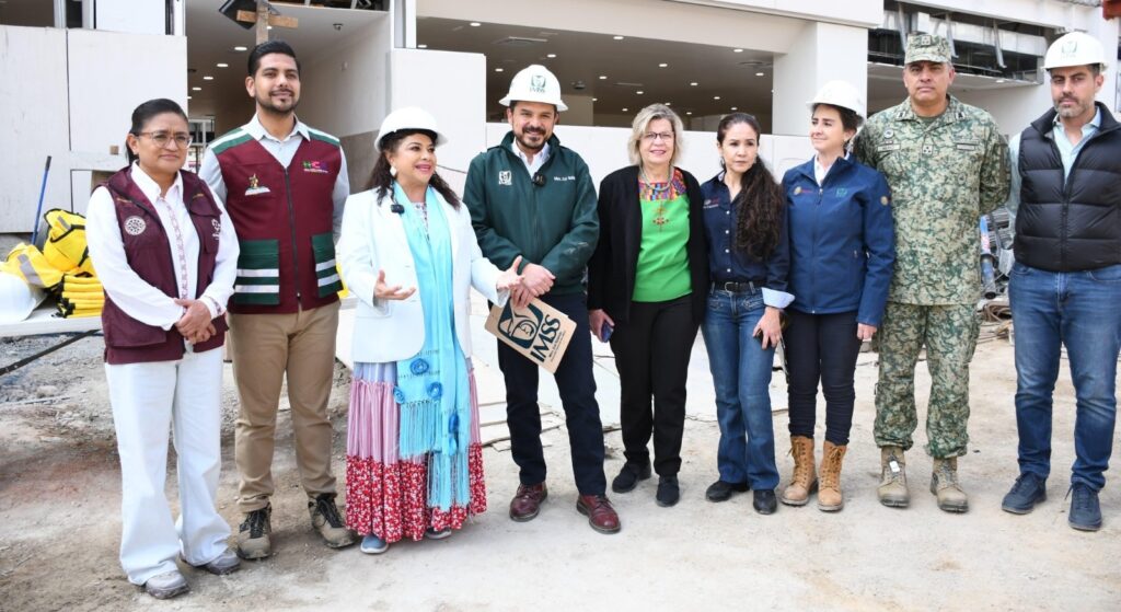 Supervisan Clara Brugada y Zoé Robledo obra del Hospital General No. 25 del IMSS