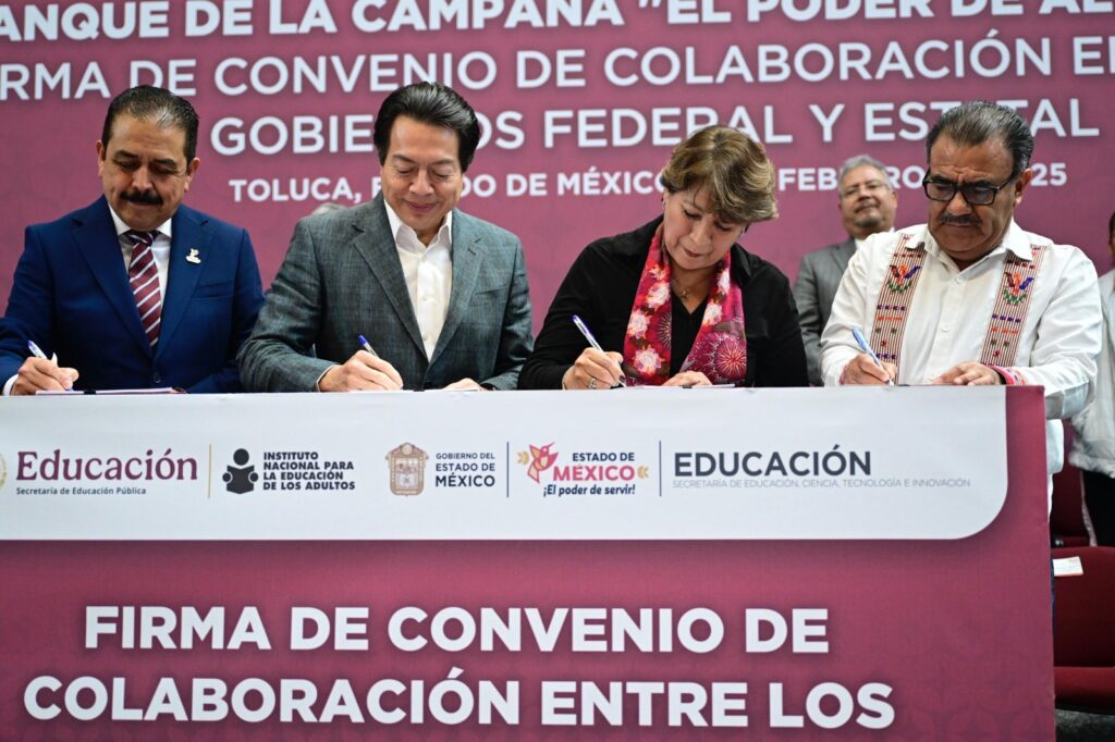 SEP y Gobierno del Edoméx firman acuerdo para alfabetizar a 150 mil mexiquenses