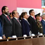 Delfina Gómez encabeza ceremonia del Día de la Bandera en el Estado de México