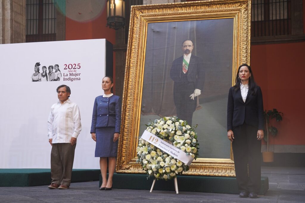 Sheinbaum encabeza ceremonia por Aniversario Luctuoso de Francisco I. Madero