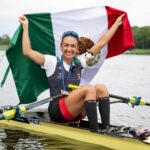 Mexicana Kenia Lechuga gana oro histórico en Copa del Mundo de Remo en Italia