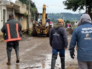 Gobierno del Edoméx atiende afectaciones por lluvias en Santiago Tianguistenco