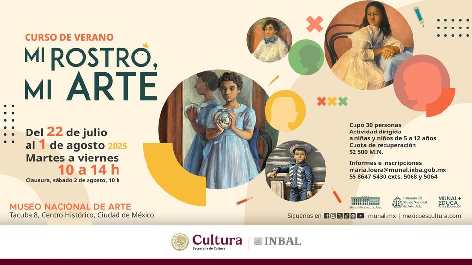 Asiste al curso “Mi rostro, mi arte” en el MUNAL