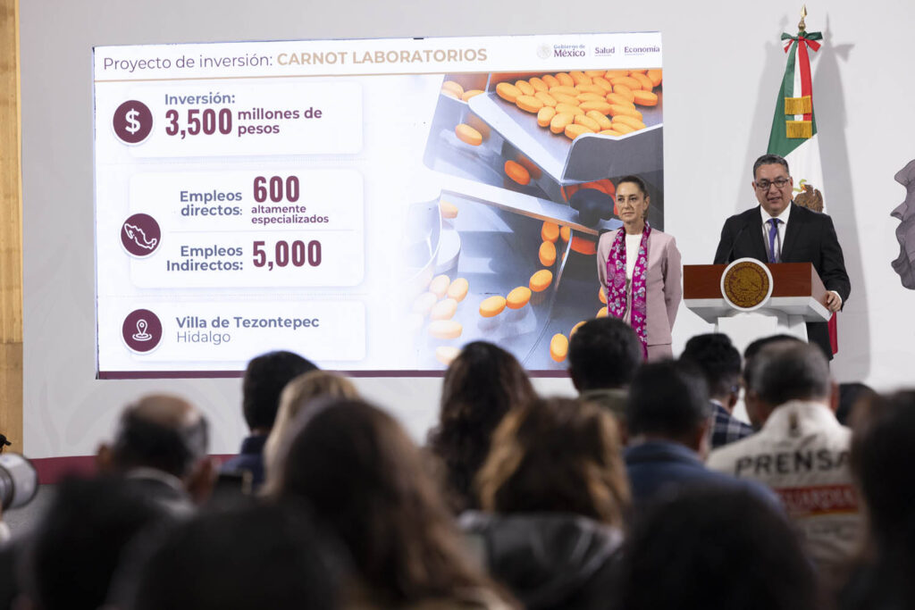 Industria farmacéutica inyecta más de 12 mil mdp como parte del Plan México