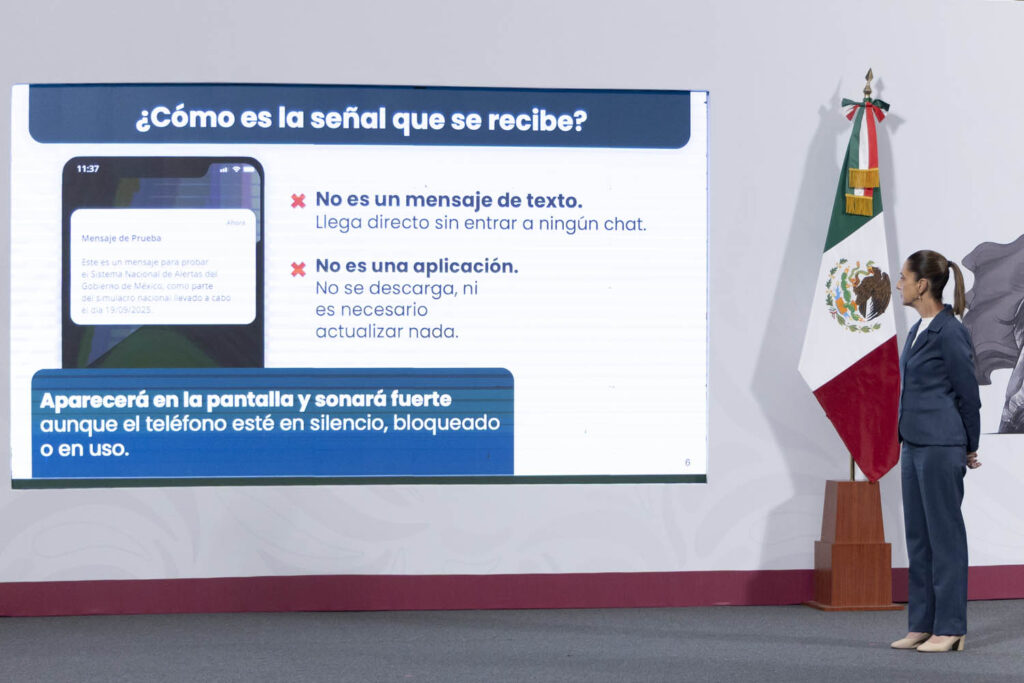 México estrena alertamiento masivo en celulares durante el Simulacro Nacional