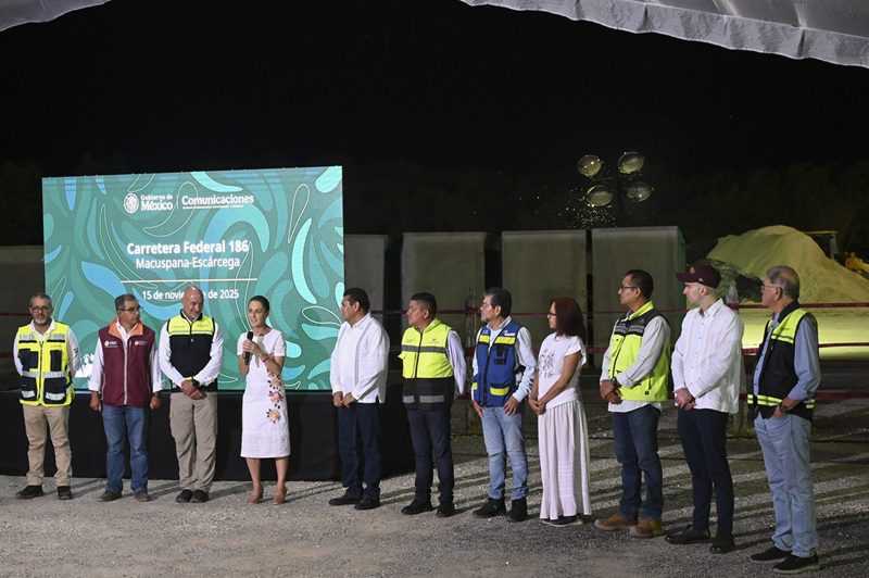 Sheinbaum acelera ampliación carretera Macuspana-Escárcega