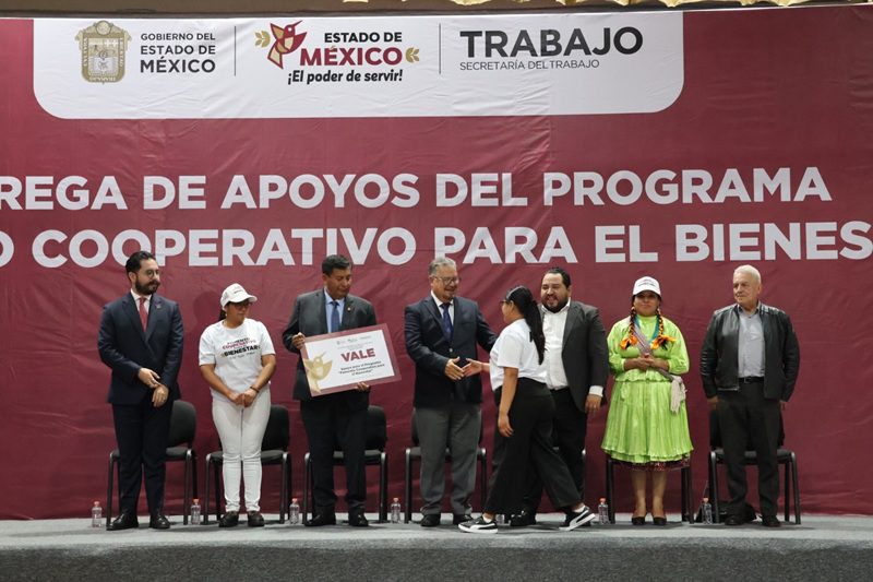 Edoméx impulsa cooperativas con 187 apoyos económicos