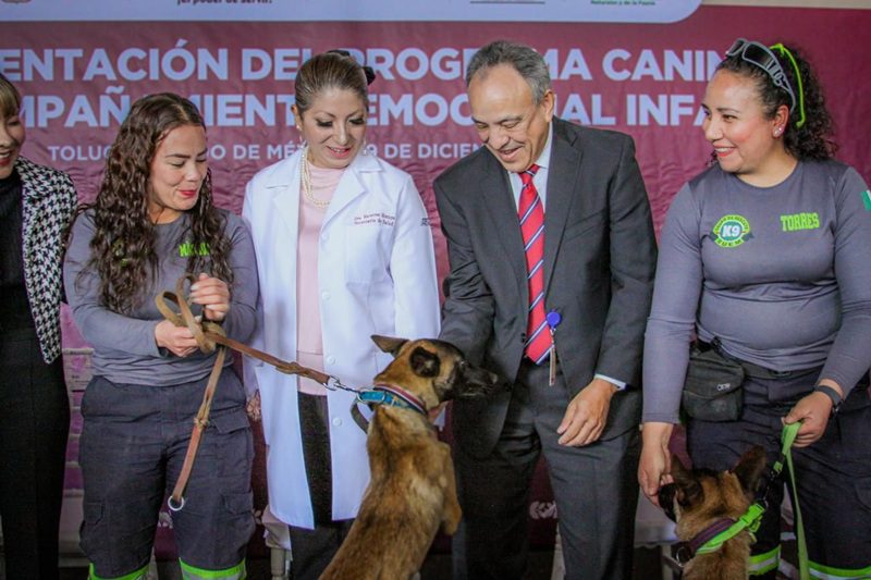Edoméx impulsa acompañamiento canino en salud infantil