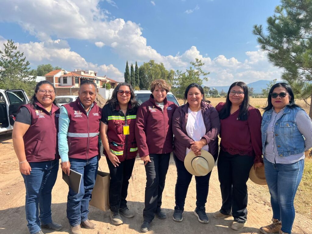 Delfina Gómez supervisa obras de agua en oriente mexiquense