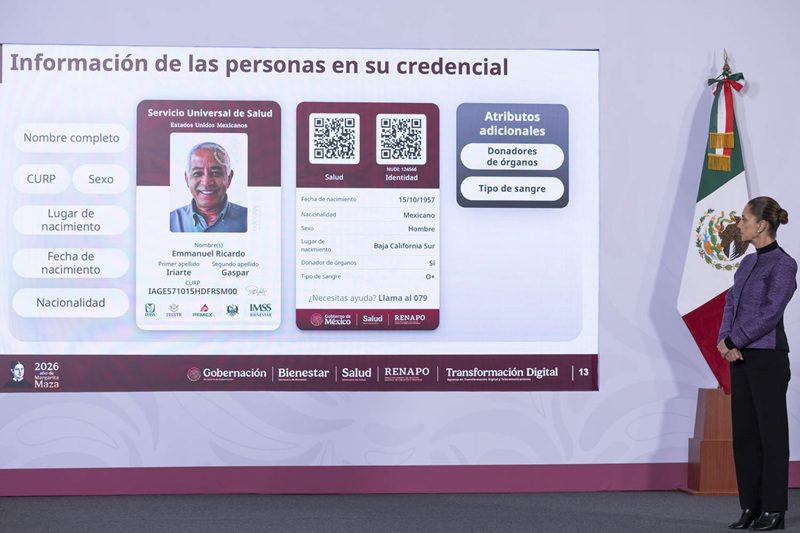 Sheinbaum anuncia credencialización del Servicio Universal de Salud