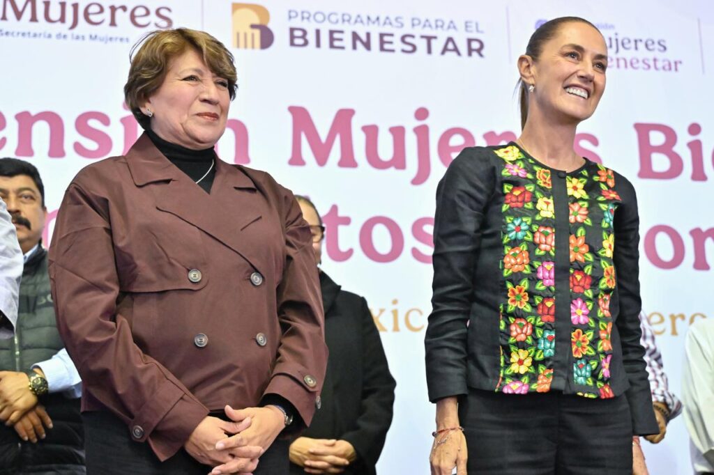 Sheinbaum y Delfina Gómez refuerzan pensiones en Tlalnepantla