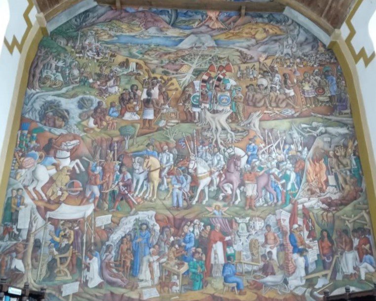 Restauran mural de O’Gorman en Pátzcuaro