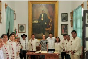 Sheinbaum honra a Juárez y a Margarita Maza