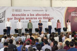 Sheinbaum anuncia inversión por lluvias en Hidalgo