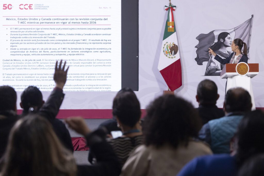 Sheinbaum destaca vigencia del T-MEC hasta 2036