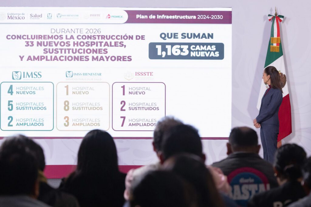 Sheinbaum impulsa 152 proyectos hospitalarios al 2030
