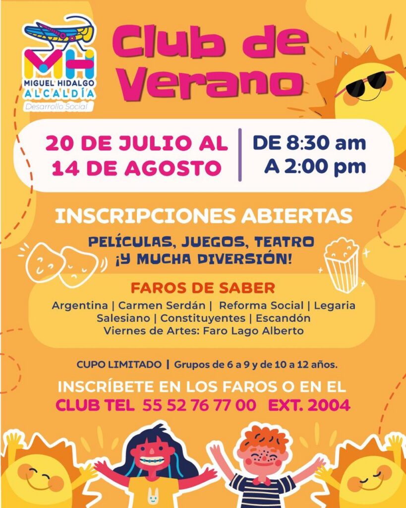 Miguel Hidalgo abre Club de Verano para la niñez