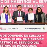 Delfina Gómez firma convenio que fortalece al magisterio mexiquense