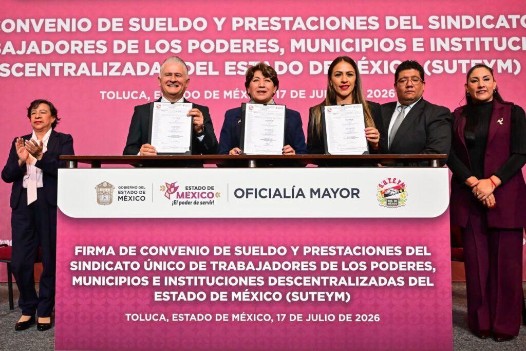Gobierno del Edoméx mejora salarios y prestaciones del SUTEYM
