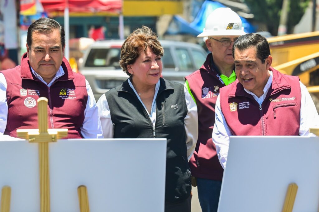 Supervisa Delfina Gómez reconstrucción de vía México-Tenango