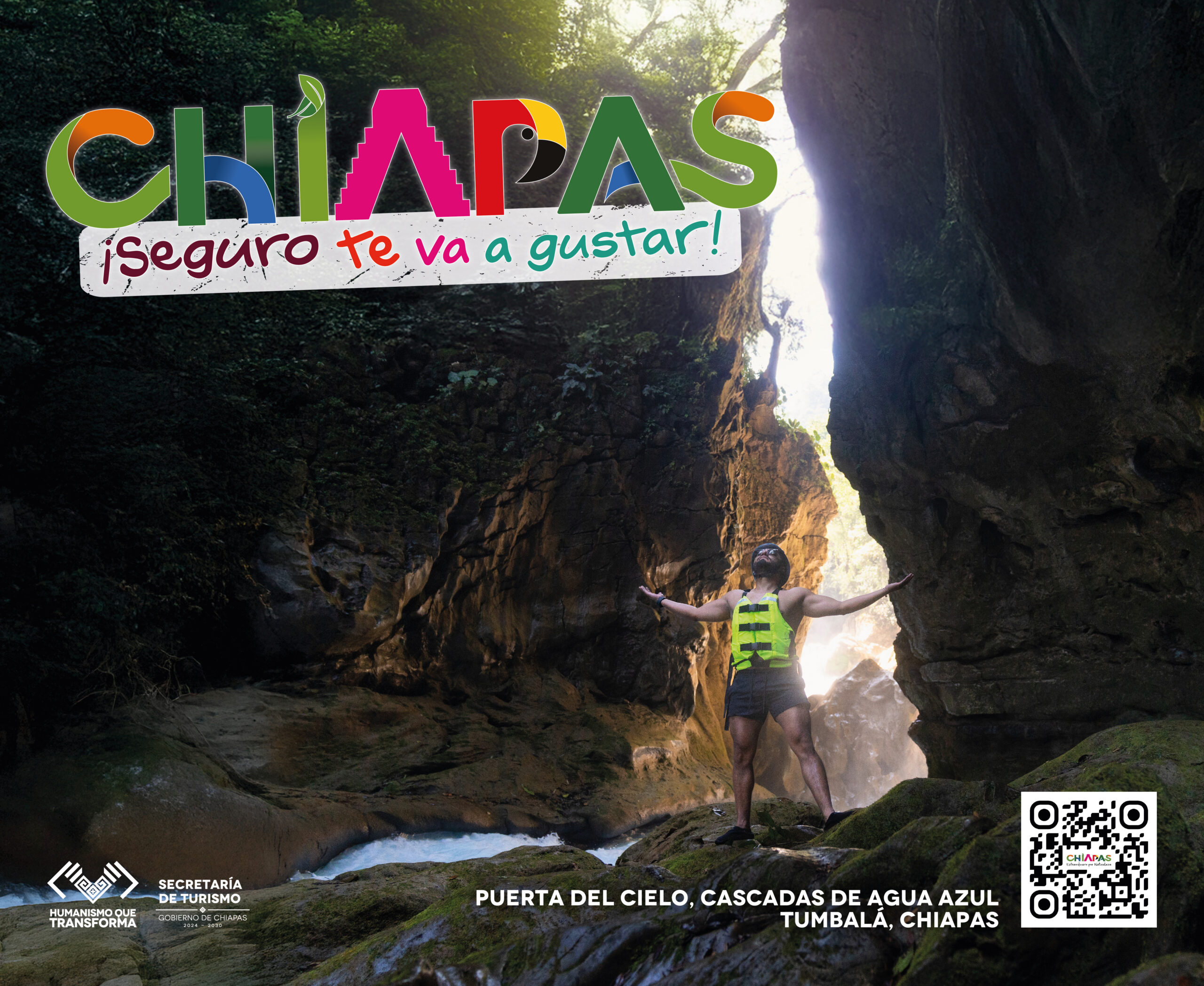 Chiapas, Seguro te va a Gustar. Puerta del Cielo, Cascadas de Agua Azul.