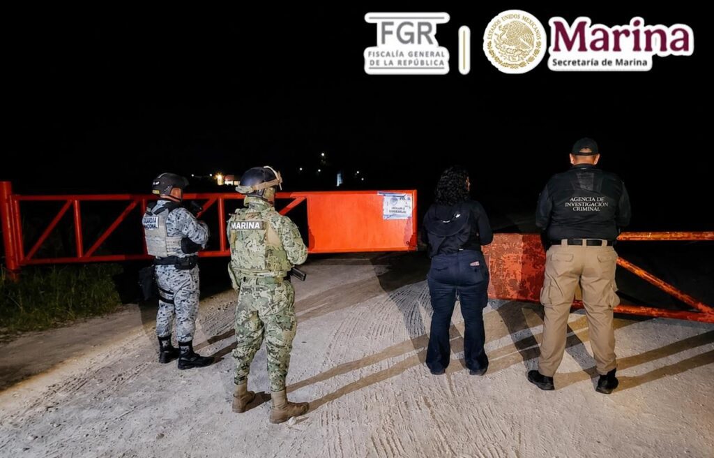 FGR y Marina aseguran hidrocarburo y armas en Campeche