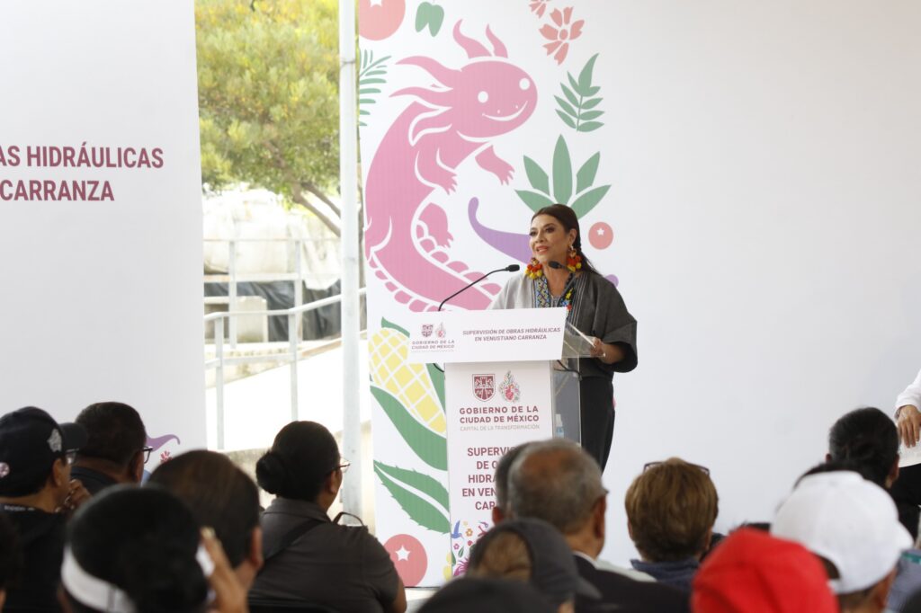 Clara Brugada refuerza obras hidráulicas en CDMX